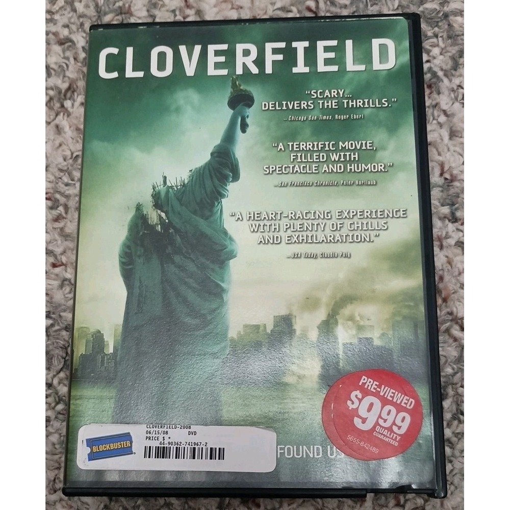 Cloverfield DVD 2008 Movie Matt Reeves Michael Stahl-David Blockbuster Case